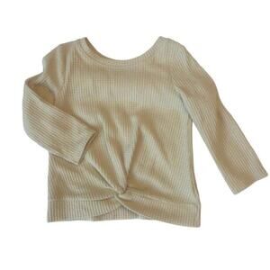 Comfy Knotted Ribbed Long Sleeve Top - Perfect for Layering